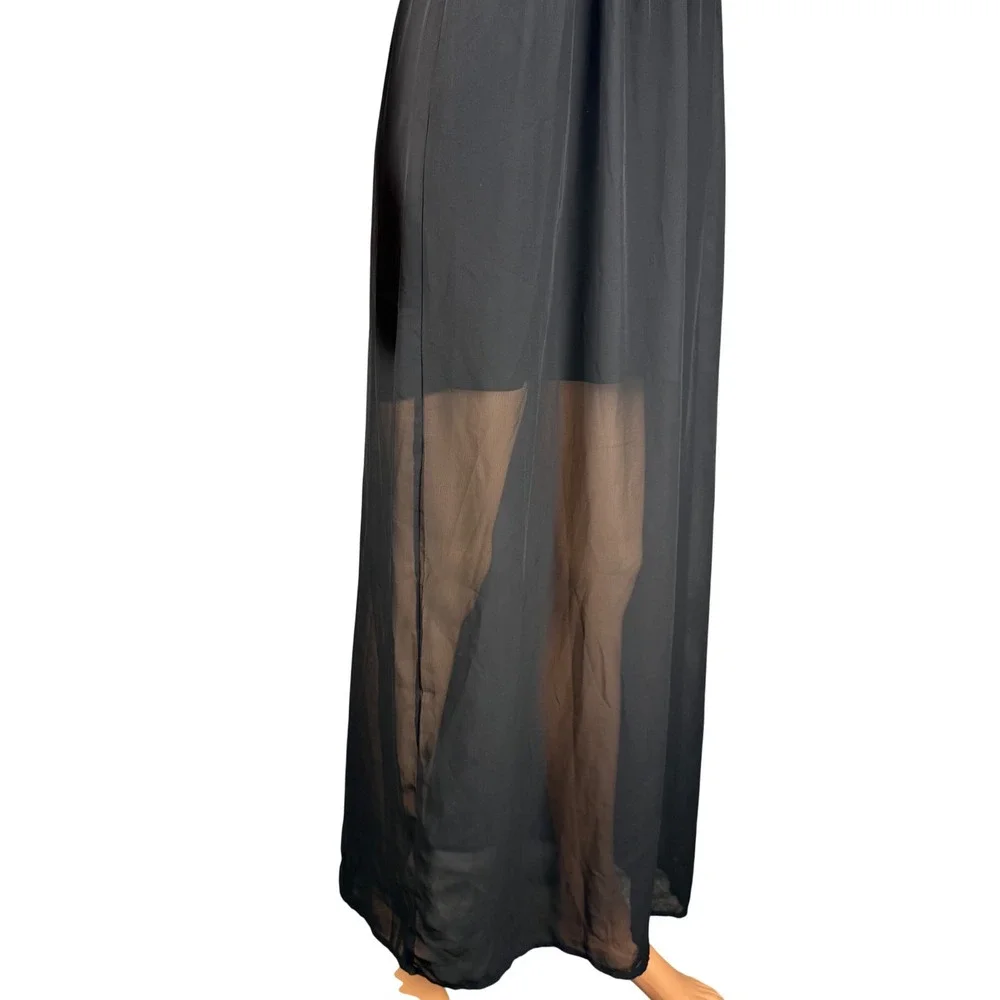 Chance or Fate‎ Los Angeles Geometric Tribal Maxi Dress Black Southwest Print L